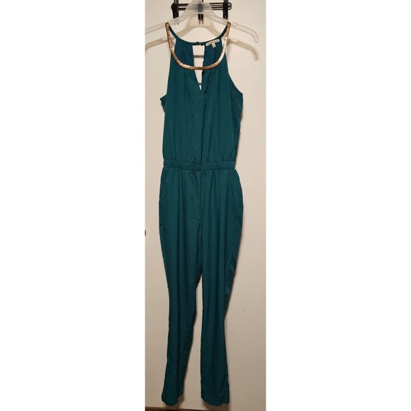 Charlotte Russe Pants - Charlotte Russe - Green Jumpsuit - Size Small